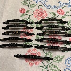 Vtg dark brass Drawer Pulls 11